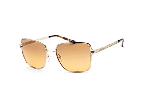 Michael Kors Women's 56mm Shiny Light Gold Sunglasses 